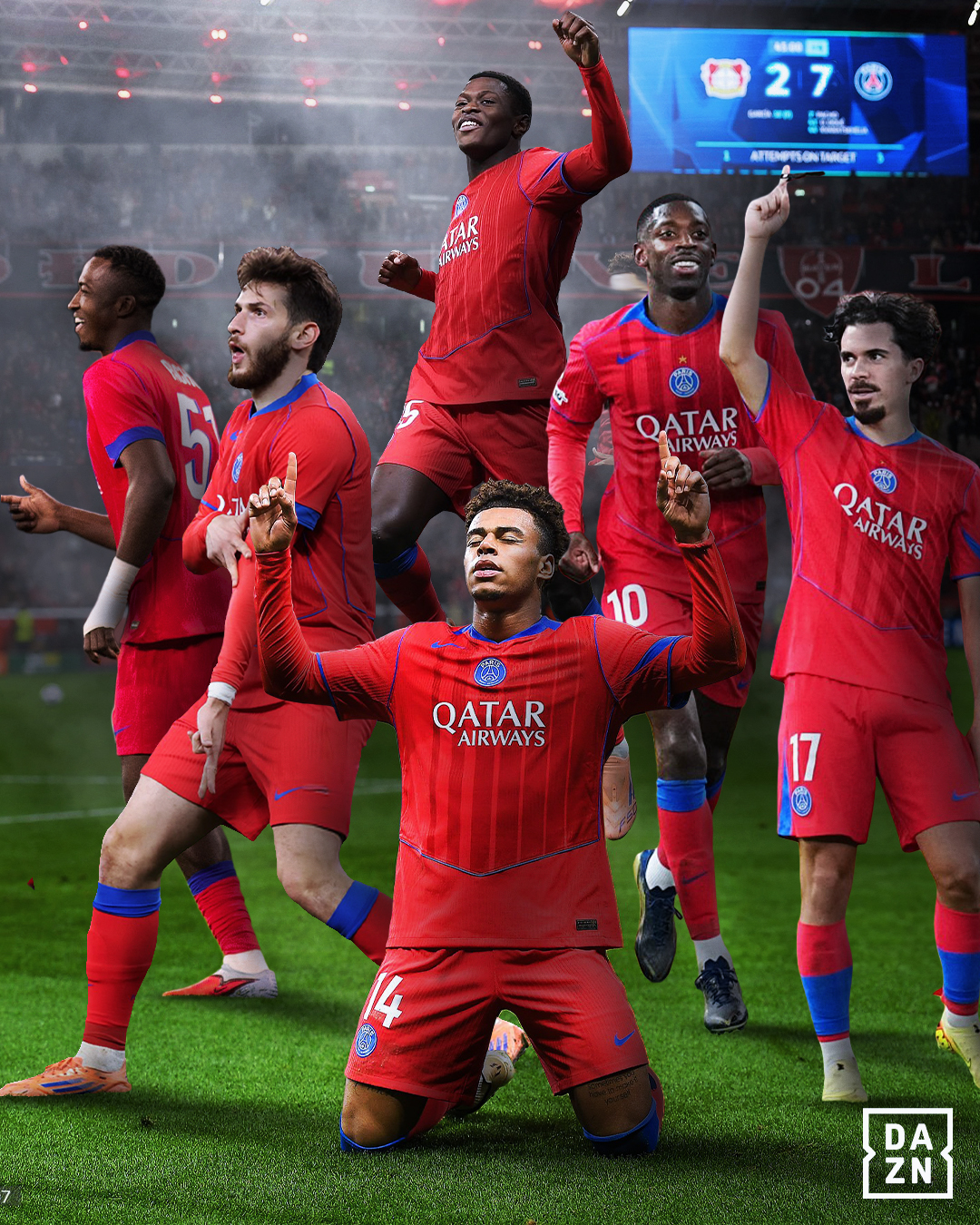 DAZN for Champions League concept design by DSMedia